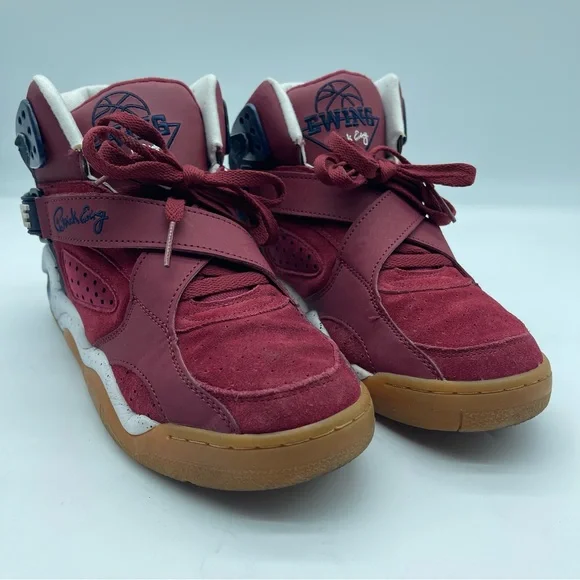 Patrick Ewing Shoes 10.5 Men’s Maroon White Rogue Lace Up High Tops